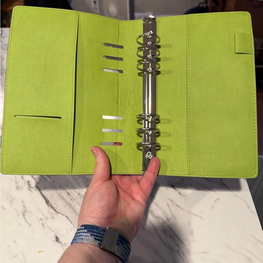 NEW! Purple Leather Notebook with Silver Accents